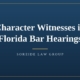 Article graphic: Character Witnesses in Florida Bar Hearings, Soreide Law Group